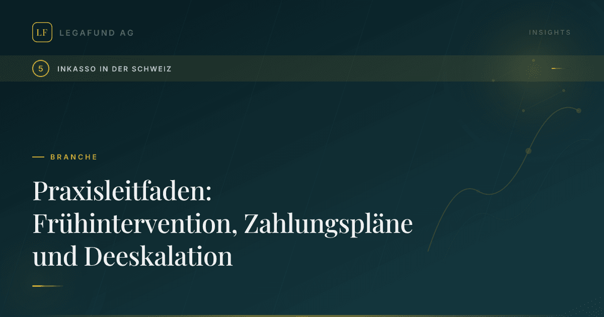 Praxisleitfaden: Frühintervention, Zahlungspläne und Deeskalation
