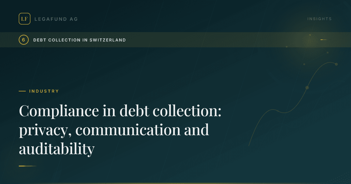 Compliance in debt collection: privacy, communication and auditability