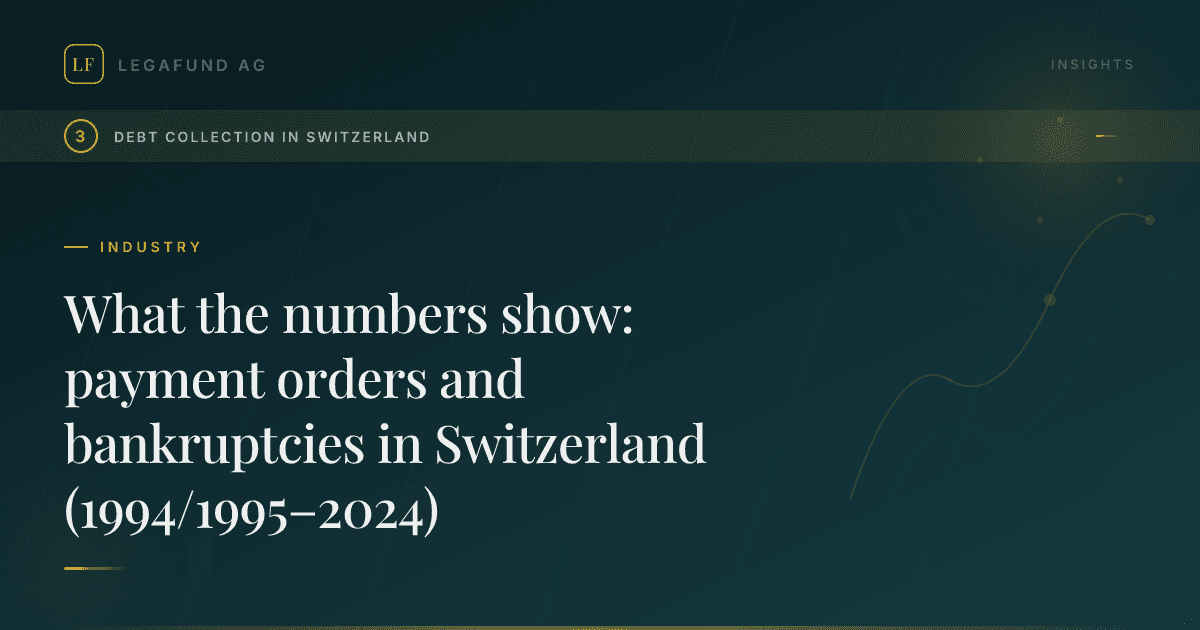 What the numbers show: payment orders and bankruptcies in Switzerland (1994/1995–2024)